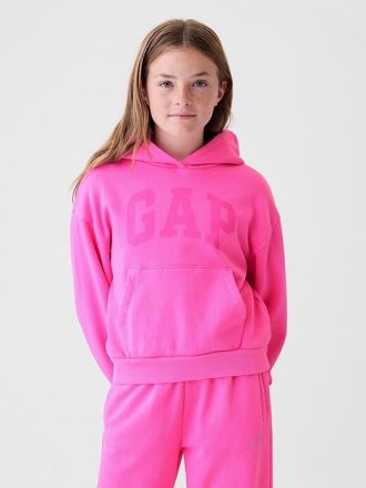 Sudadera con capucha y logotipo suave vintage para niños