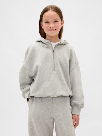 Sudadera con capucha y media cremallera VintageSoft para niños