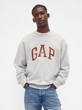 Sudadera con logotipo extragrande y de peso pesado