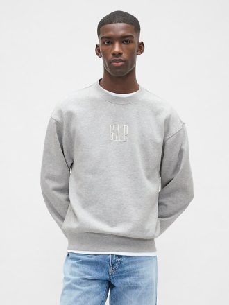 Sudadera con logotipo extragrande y de peso pesado