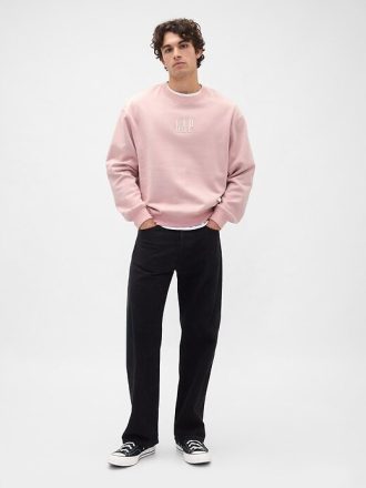 Sudadera con logotipo extragrande y de peso pesado
