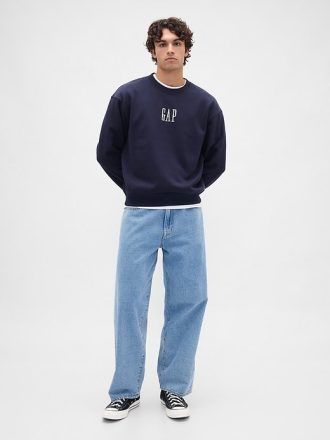Sudadera con logotipo extragrande y de peso pesado