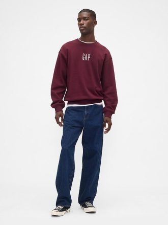Sudadera con logotipo extragrande y de peso pesado