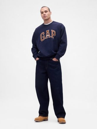 Sudadera con logotipo extragrande y de peso pesado