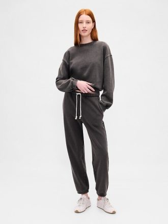 Pantalones deportivos ajustados de felpa francesa de peso pesado