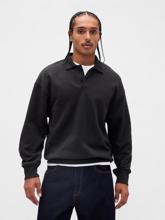 Sudadera polo extragrande de peso pesado