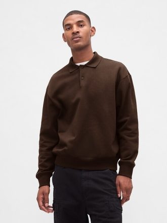 Sudadera polo extragrande de peso pesado