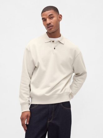 Sudadera polo extragrande de peso pesado