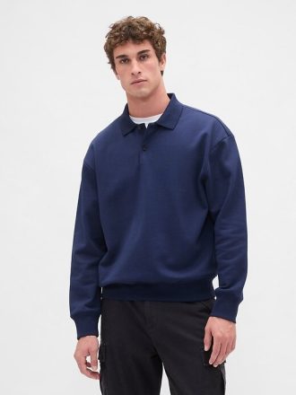 Sudadera polo extragrande de peso pesado