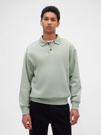 Sudadera polo extragrande de peso pesado