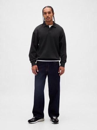 Sudadera polo extragrande de peso pesado
