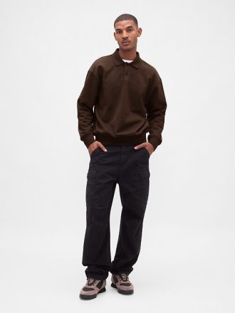 Sudadera polo extragrande de peso pesado
