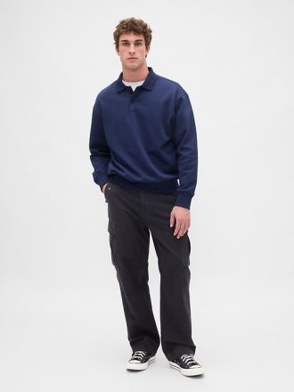 Sudadera polo extragrande de peso pesado