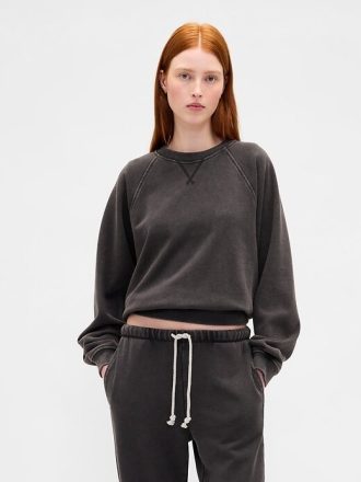 Sudadera raglán de felpa francesa de peso pesado