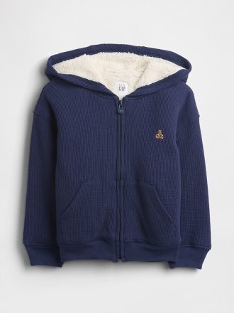 Sudadera térmica con cremallera y forro de sherpa para bebés y niños pequeños Sudadera térmica con cremallera y forro de sherpa para bebés y niños pequeños