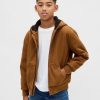 Sudadera vaquera con capucha de lona y forro de sherpa para niños Sudadera vaquera con capucha de lona y forro de sherpa para niños