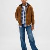Sudadera vaquera con capucha de lona y forro de sherpa para niños Sudadera vaquera con capucha de lona y forro de sherpa para niños