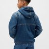 Sudadera vaquera con capucha y forro de sherpa para niños Sudadera vaquera con capucha y forro de sherpa para niños