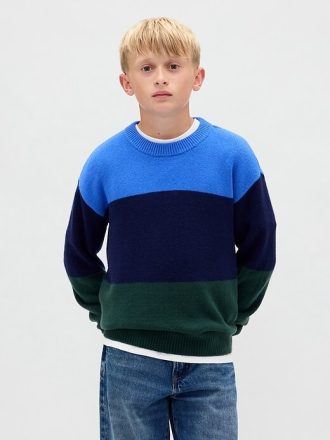 Suéter de cuello redondo relajado CashSoft para niños