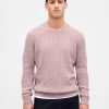 Suéter de punto trenzado de mezcla de lana merino Suéter de punto trenzado de mezcla de lana merino