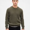 Suéter de punto trenzado de mezcla de lana merino Suéter de punto trenzado de mezcla de lana merino