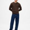 Suéter de punto trenzado de mezcla de lana merino Suéter de punto trenzado de mezcla de lana merino