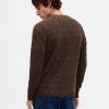 Suéter de punto trenzado de mezcla de lana merino Suéter de punto trenzado de mezcla de lana merino