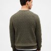 Suéter de punto trenzado de mezcla de lana merino Suéter de punto trenzado de mezcla de lana merino