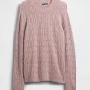 Suéter de punto trenzado de mezcla de lana merino Suéter de punto trenzado de mezcla de lana merino