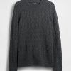 Suéter de punto trenzado de mezcla de lana merino Suéter de punto trenzado de mezcla de lana merino