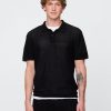 Suéter polo de crochet texturizado Suéter polo de crochet texturizado