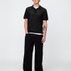 Suéter polo de crochet texturizado Suéter polo de crochet texturizado