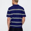Suéter polo de crochet texturizado Suéter polo de crochet texturizado