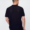 Suéter polo de crochet texturizado Suéter polo de crochet texturizado