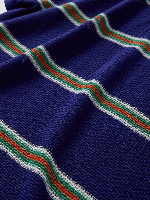 Suéter polo de crochet texturizado Suéter polo de crochet texturizado