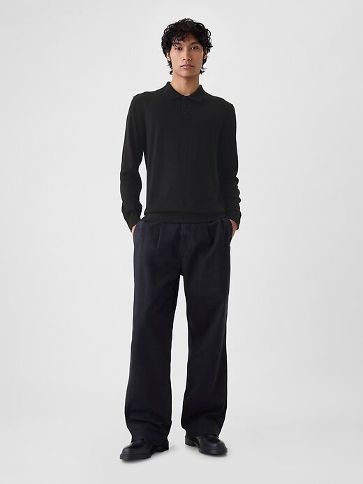 Suéter polo de merino Suéter polo de merino