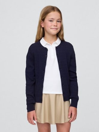 Suéter tipo cárdigan de uniforme para niños