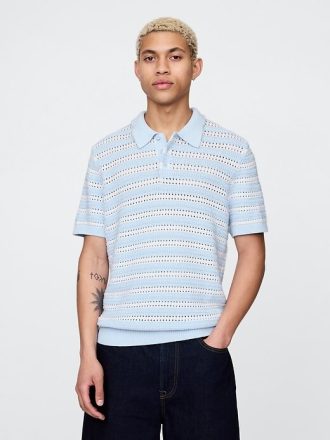 Suéter tipo polo
