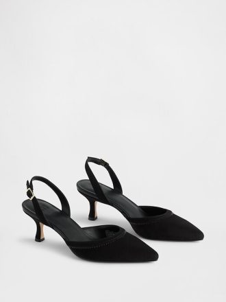 Tacones de gatito con tira trasera