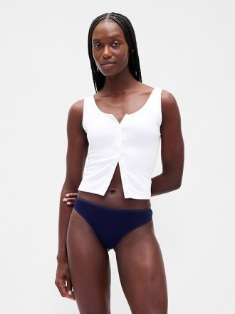 Tanga de algodón elástico orgánico Tanga de algodón elástico orgánico