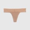 Tanga de algodón orgánico elástico con ribete de encaje Tanga de algodón orgánico elástico con ribete de encaje