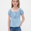 Top babydoll de mezclilla para niños Top babydoll de mezclilla para niños