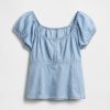 Top babydoll de mezclilla para niños Top babydoll de mezclilla para niños