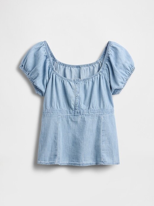 Top babydoll de mezclilla para niños Top babydoll de mezclilla para niños