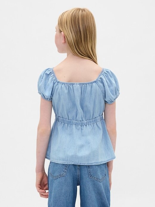 Top babydoll de mezclilla para niños Top babydoll de mezclilla para niños