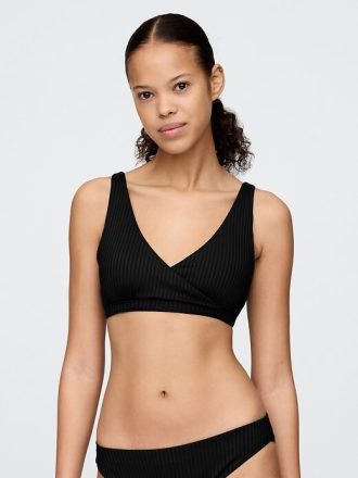 Top de bikini de canalé