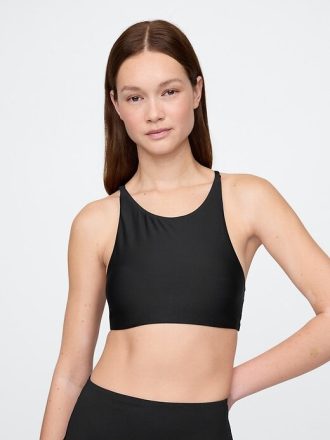 Top de bikini de cuello alto