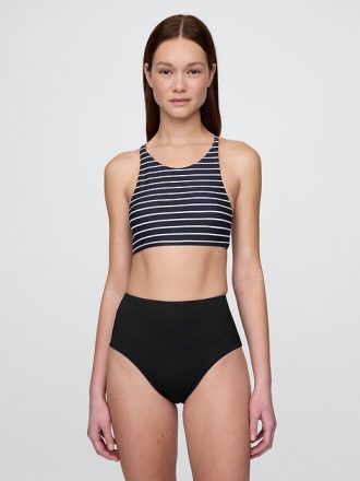 Top de bikini de cuello alto