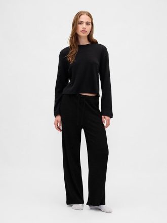 Top de pijama corto con diseño de gofre