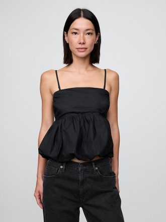 Top de popelina con burbujas